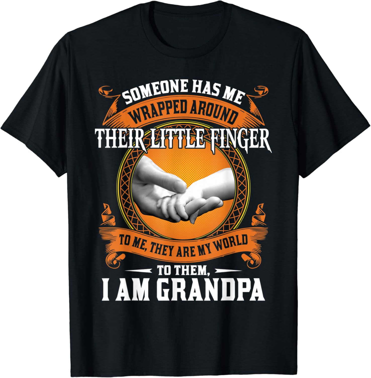 Someone Has Me Wrapped Around Their Little Finger Grandpa TShirt